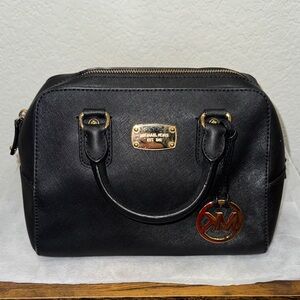 Michael Kors Black Leather Satchel